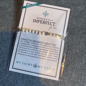 My Saint My Hero Perfectly Imperfect Bracelet - White and Gold